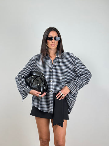 Camicia JUSTWEST QUADRI BLU 2636