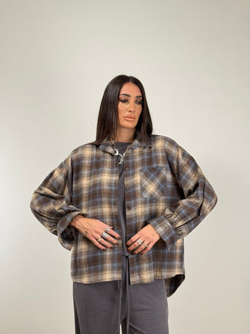 Camicia FLANELLA QUADRI BROWN 24616