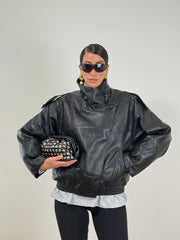 Giubbino ECOPELLE VIRALE NERO 8822k