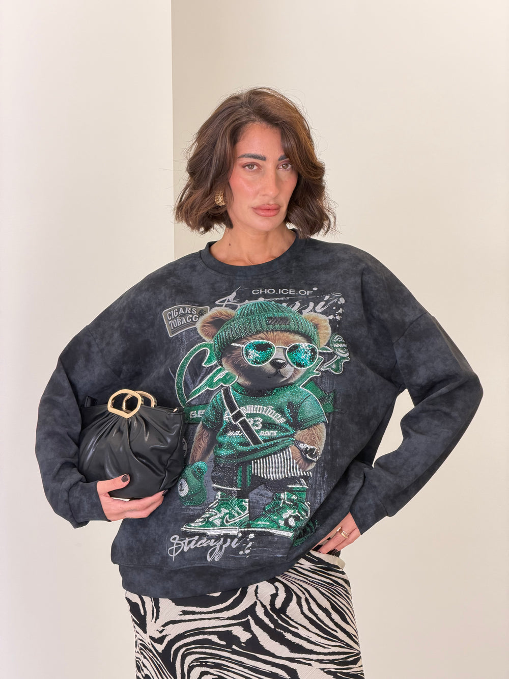 Felpa Teddy Black 59115