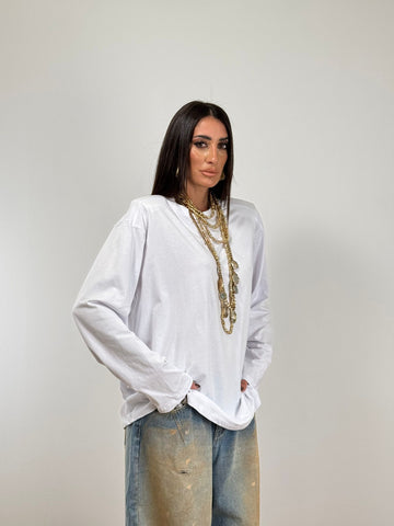 Maglia JUSTWEST SPALLINE BIANCA 2642