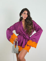 PREORDINE Kimono Satin Magenta 60507