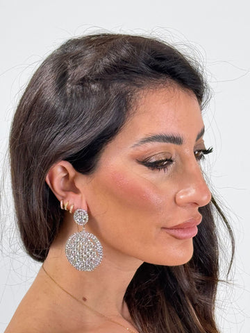 Orecchino oro doppio cerchio