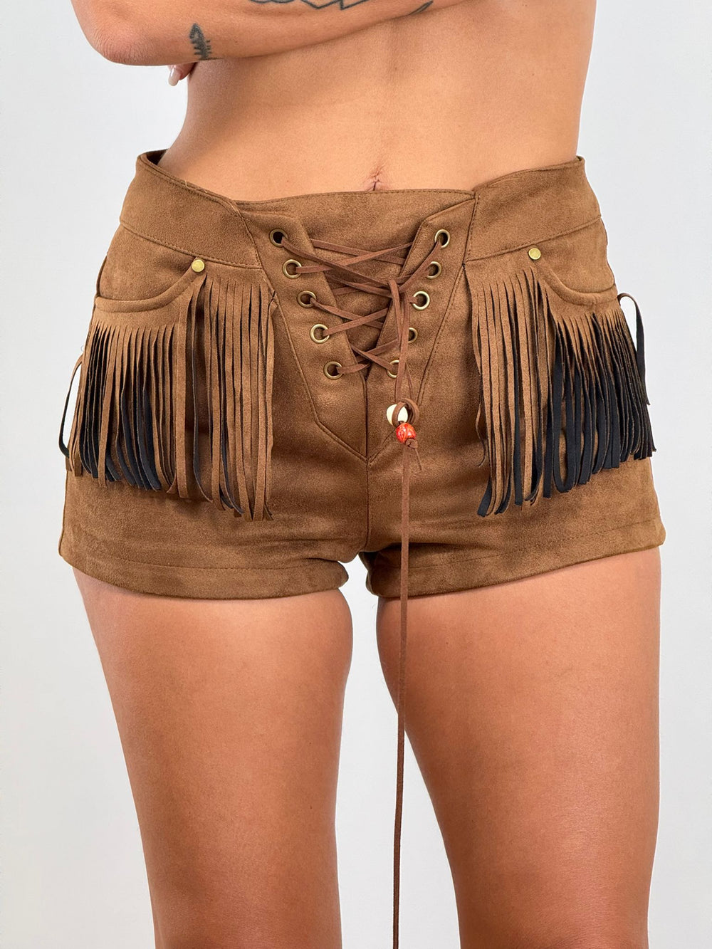 Short Camoscio frange 43620
