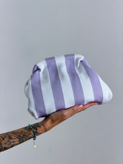 Pochette righe lilla e bianco 231