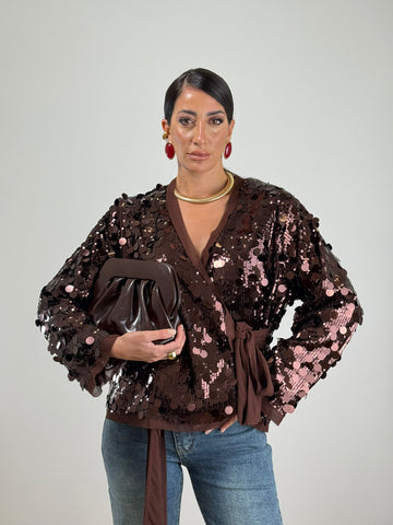 Cardigan MAXI paillettes K886