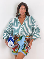 Camicia Stripes verde acqua 20285