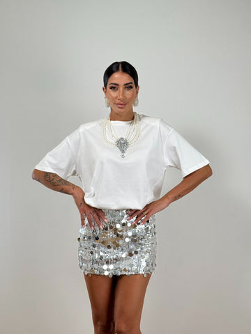 T-SHIRT SPALLINE BIANCA 5577