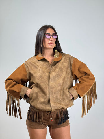 Giubbino CAMOSCIO FRANGE 44122