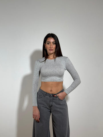 Maglia CROPED VIRALE GREY