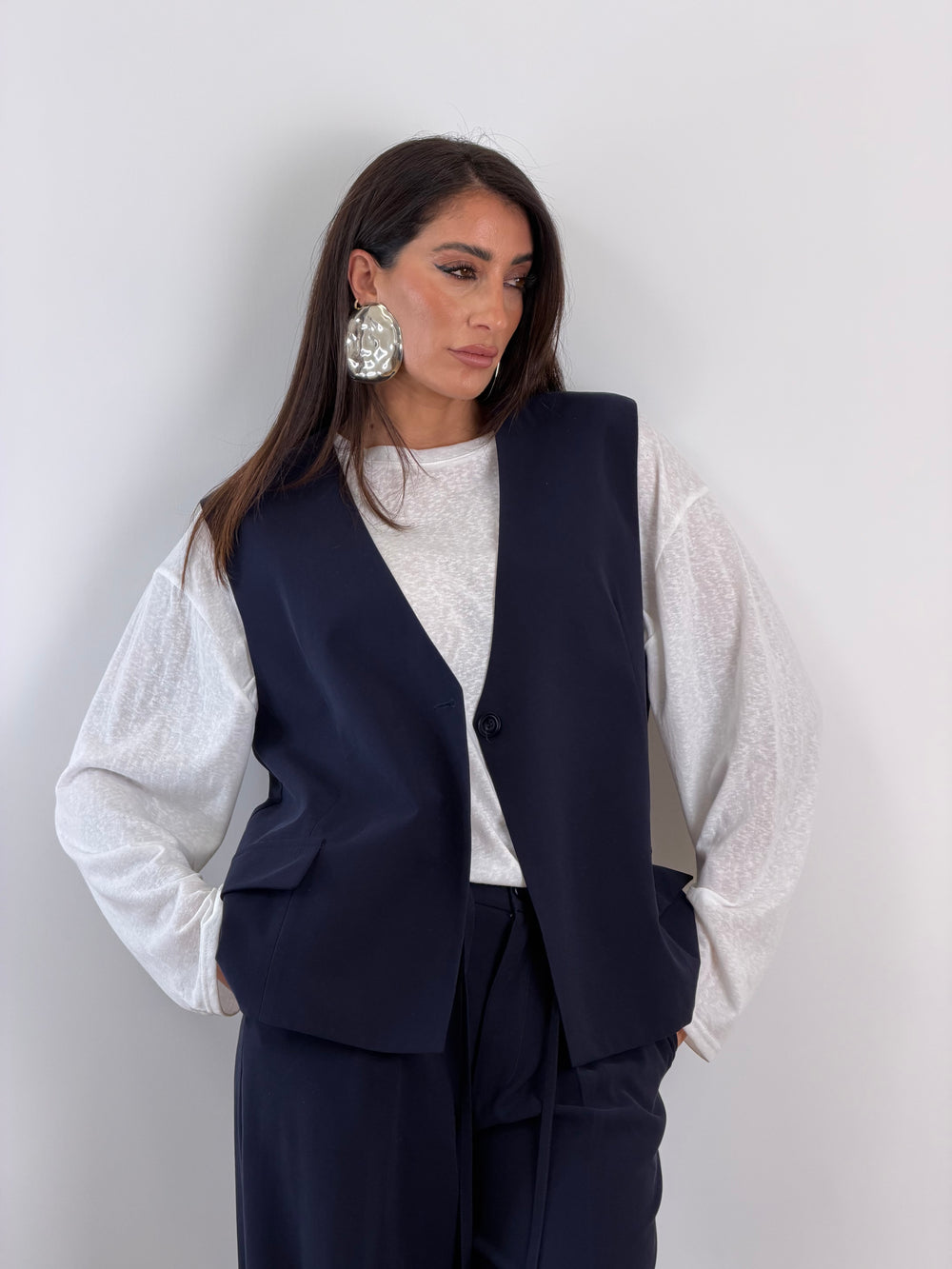 Gilet Essential Blu  173