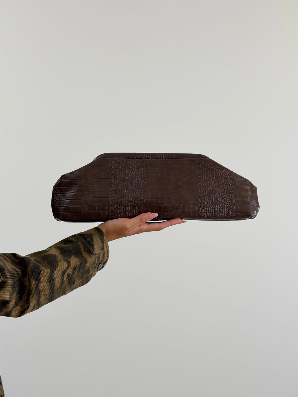 Borsa a mano cocco marrone 2383