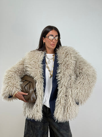 Eco Pelliccia MONGOLIA AVORIO 8718