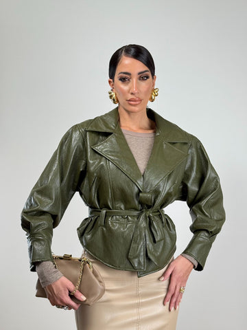 Giubbino ECOPELLE STEFY GREEN 2626