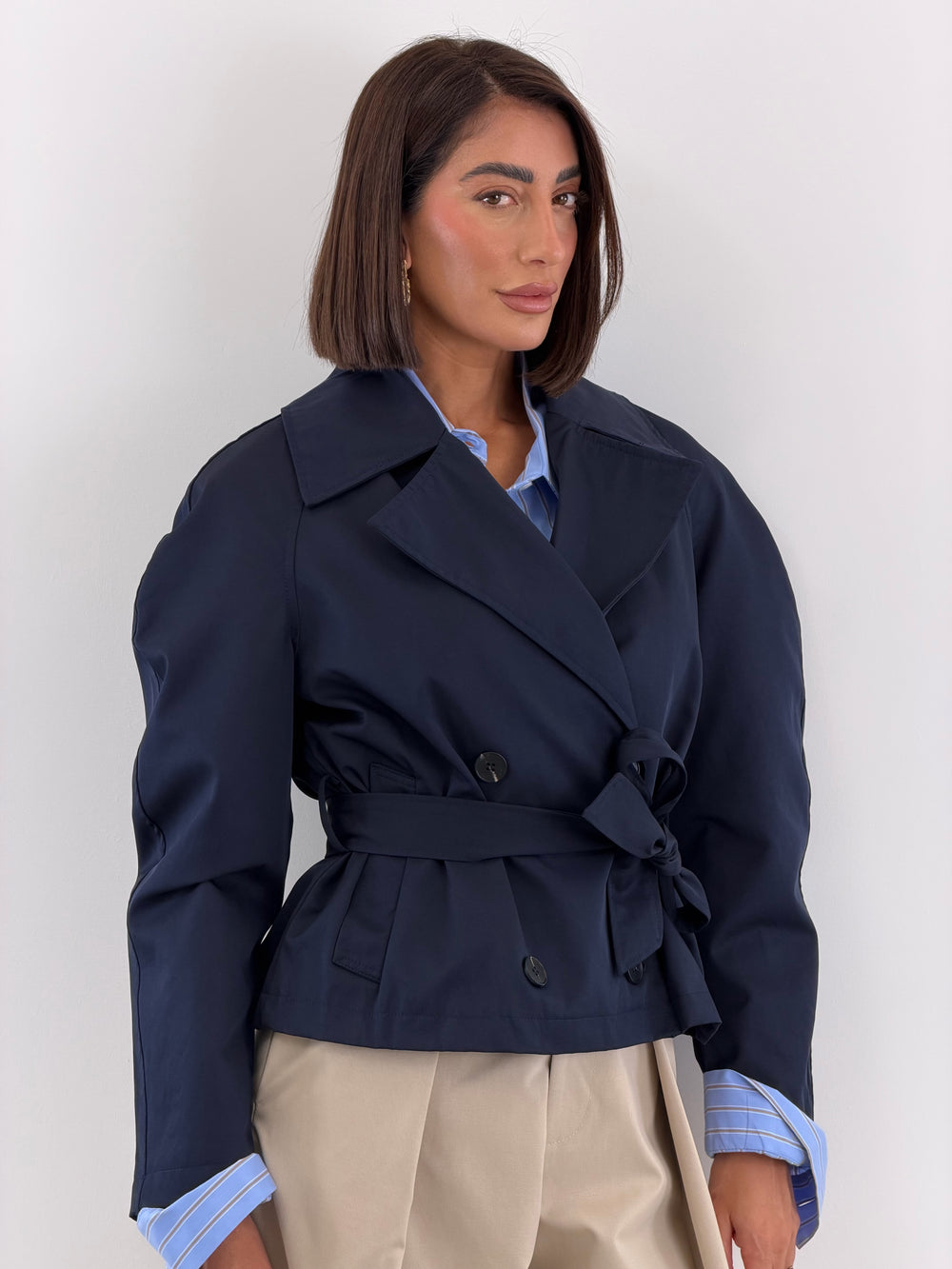 Trench Crop Navy 9236