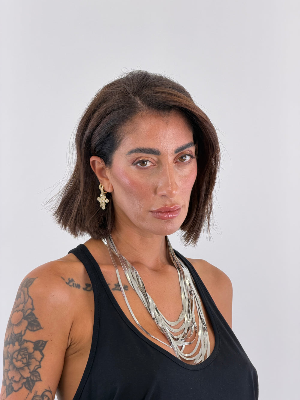 Collana multifilo silver