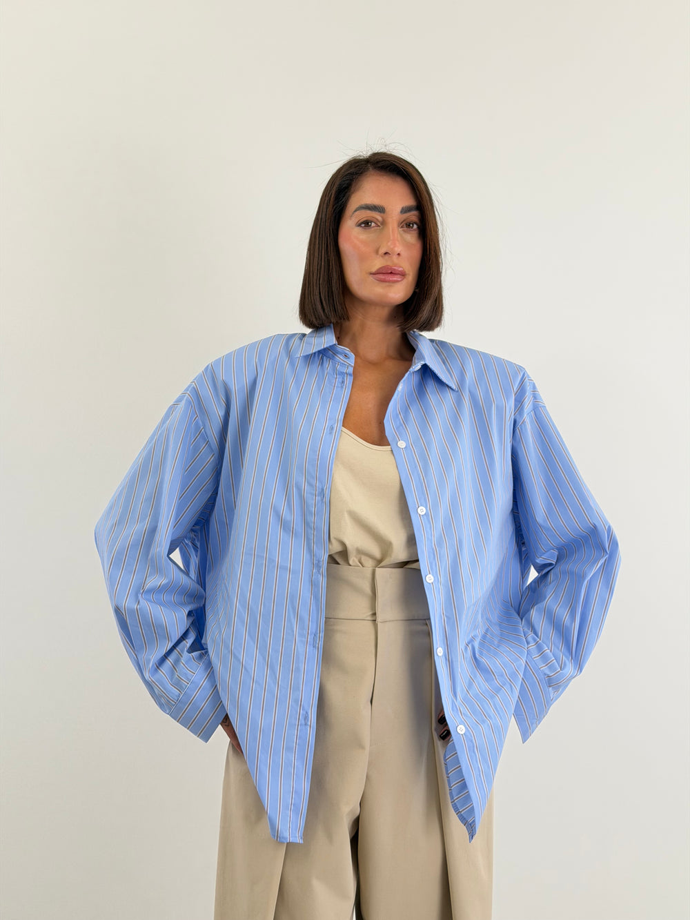 Camicia  Azzurra a righe  138