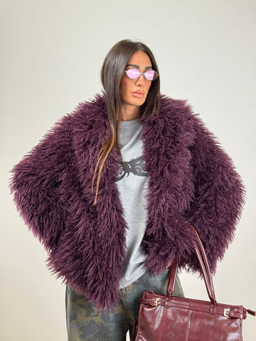 Eco Pelliccia MONGOLIA PRUGNA 8718