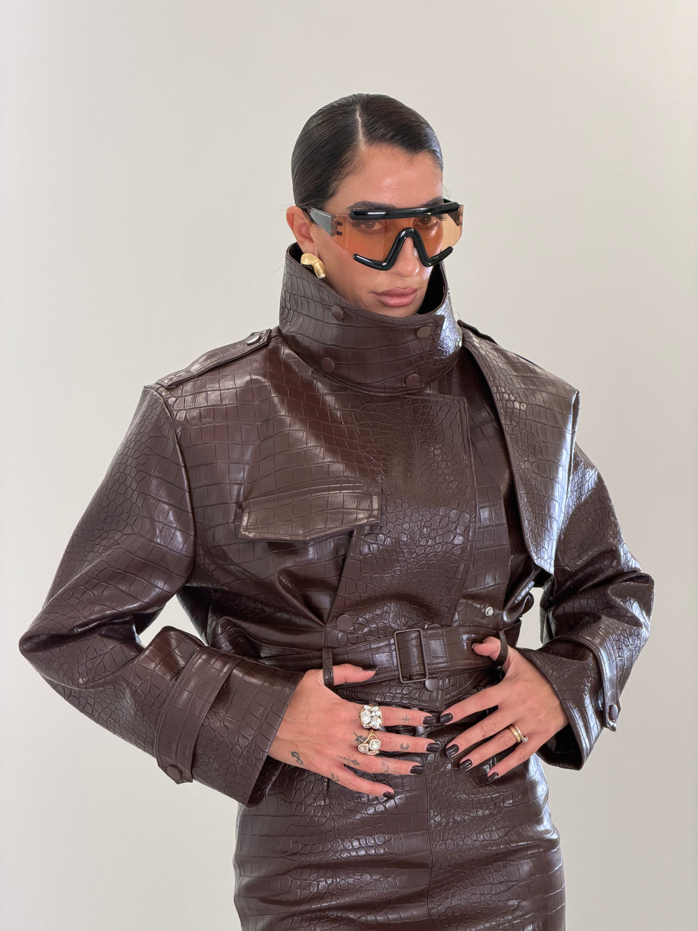 Chiodo Cropped Cocco Brown 19577