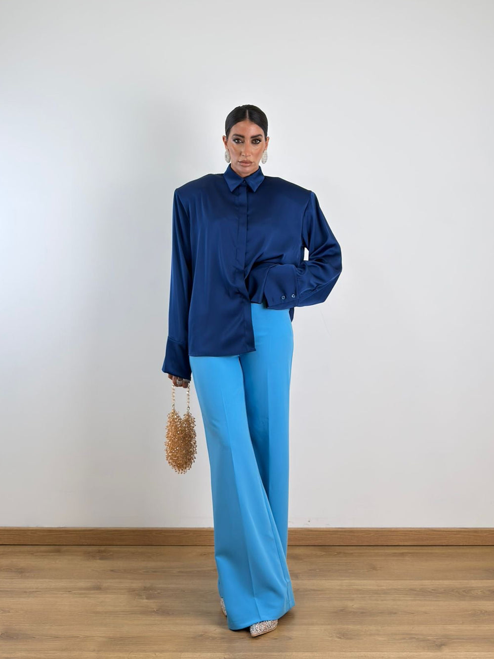 Pantaloni Career Azzurro 1421