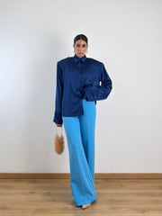 Pantaloni Career Azzurro 1421