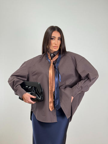 Camicia CRAVATTE marrone 46401