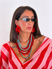 Collana Zagara rosso e turchese