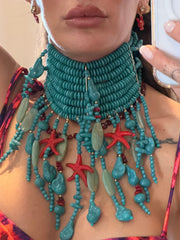 Collana corallo blu Maldive