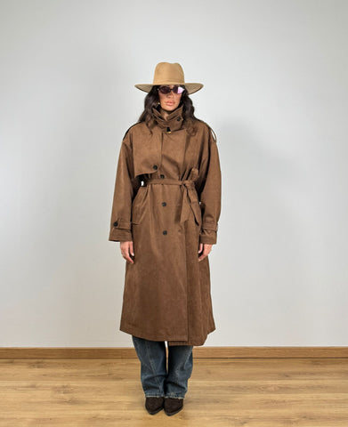 Trench SCAMOSCIATO MARRONE V10258