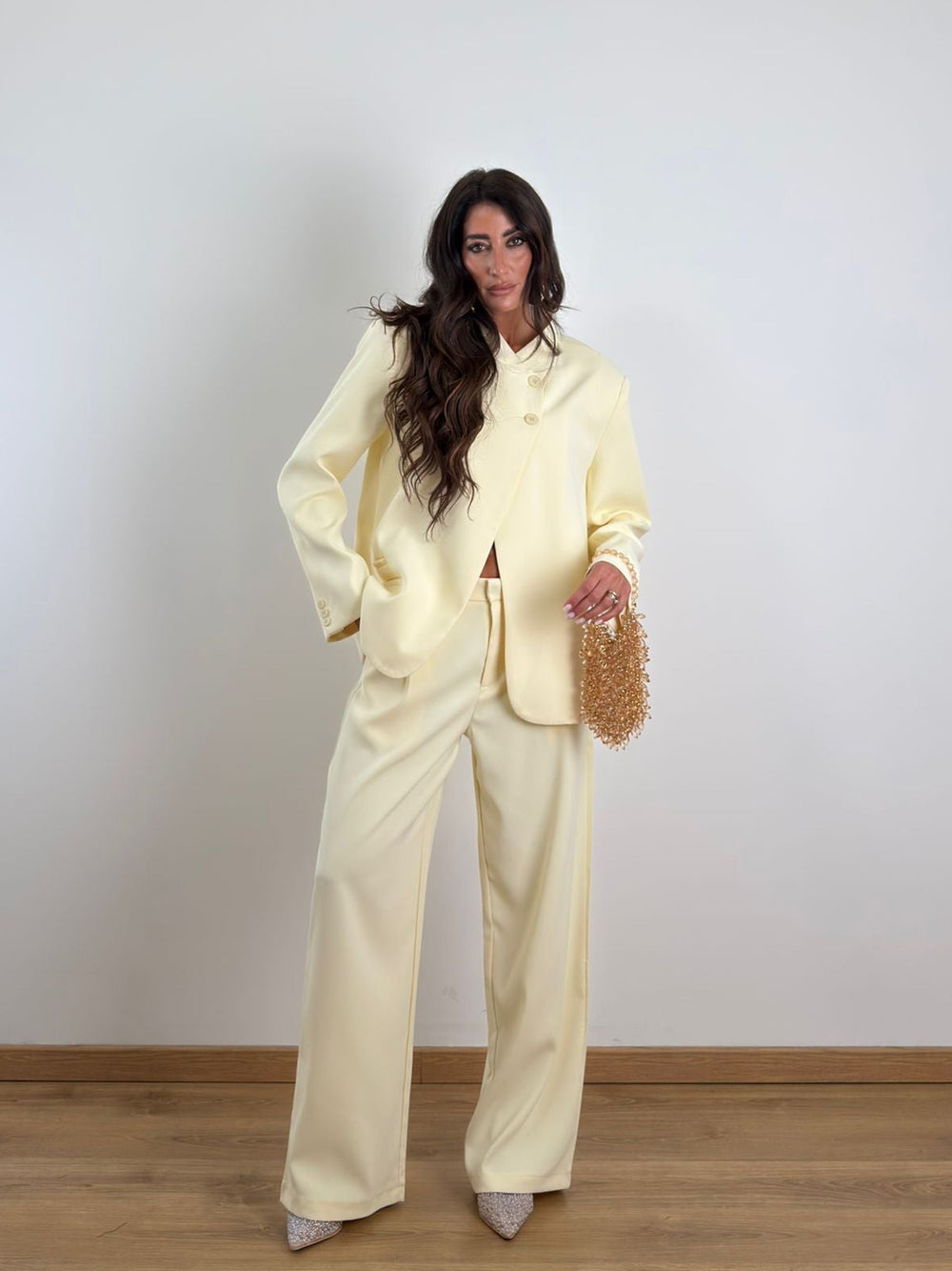 Pantalone TREND PALAZZO GIALLO 7870