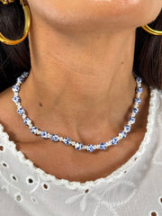 Collana PERLINE BIANCHE BLU