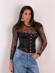 Corsetto pizzo  black 6901