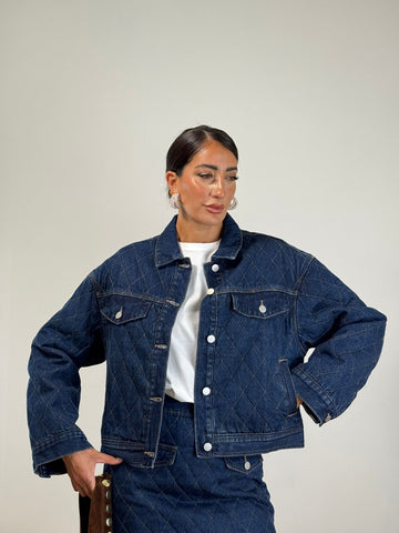 Giubbino jeans LUMINA trapuntato G186