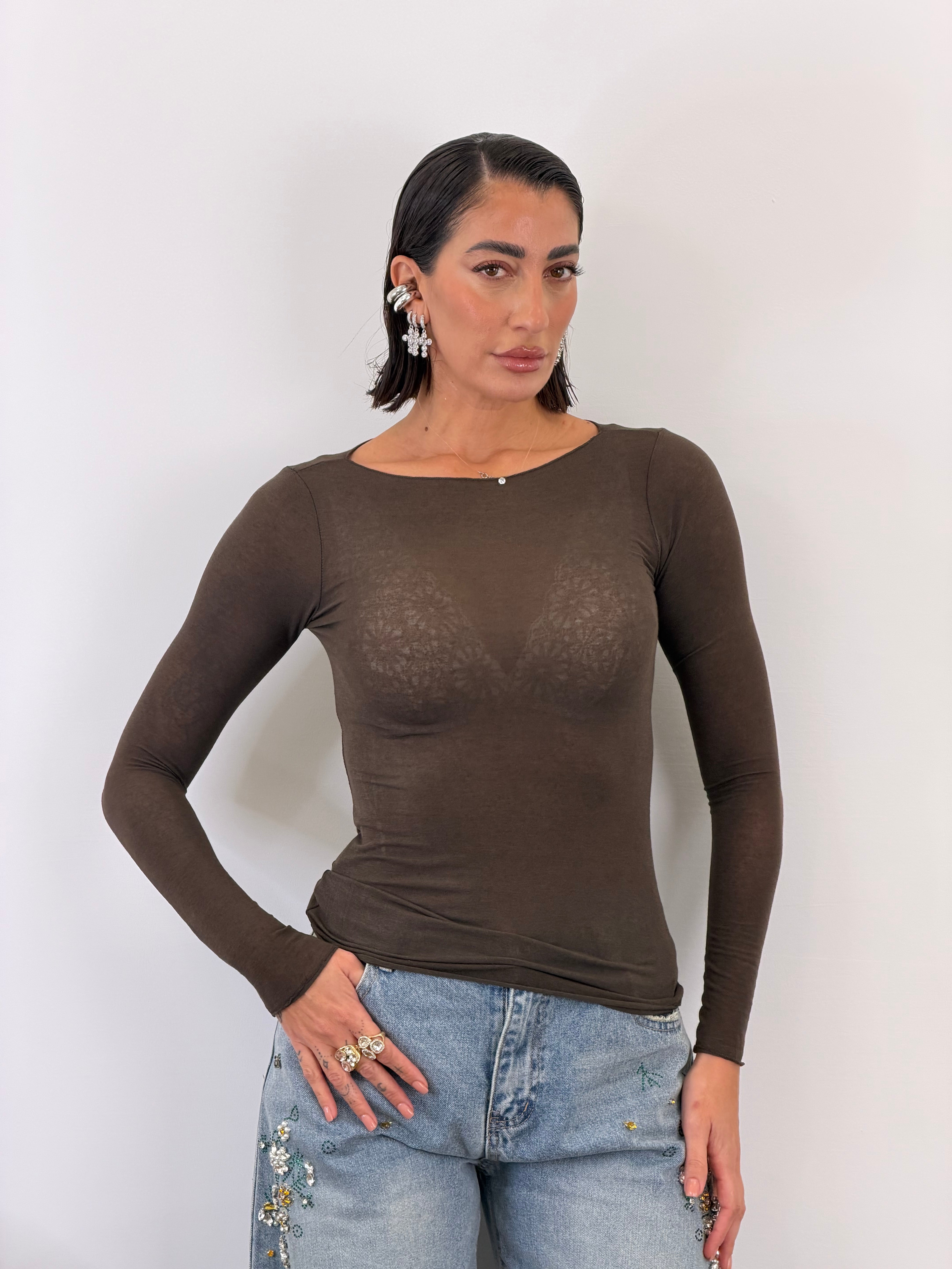 Maglia Cashmere Second Skin Taglio Laser VARI COLORI