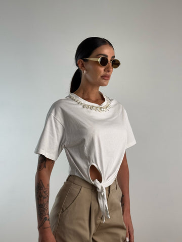 T-shirt PERLE WHITE