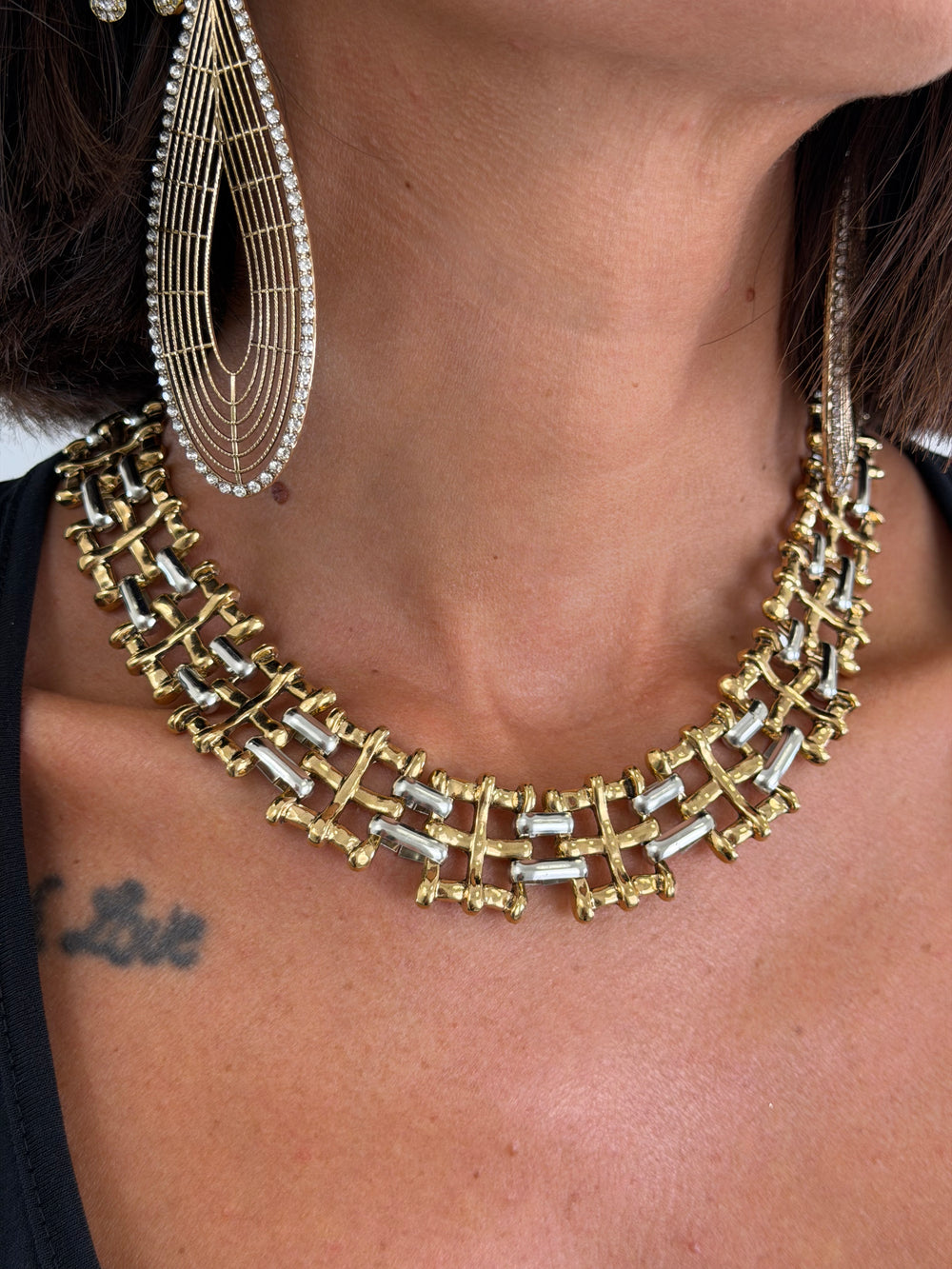 Collana a catena Bicolor
