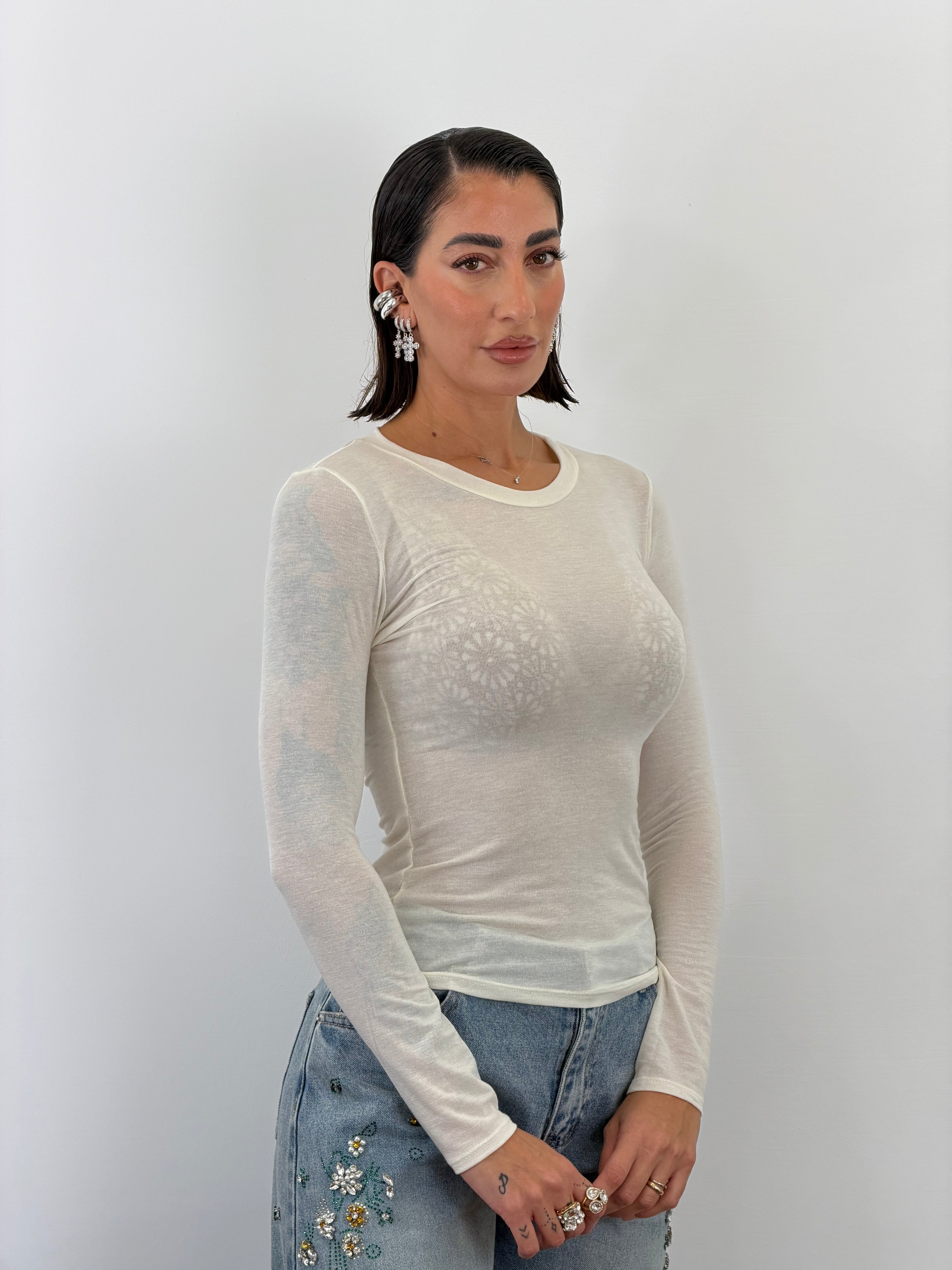 Maglia Cashmere Second Skin Girocollo VARI COLORI