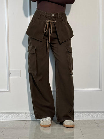 Jeans cargo MARRONE