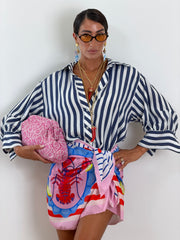 Camicia stripes Blu 20285