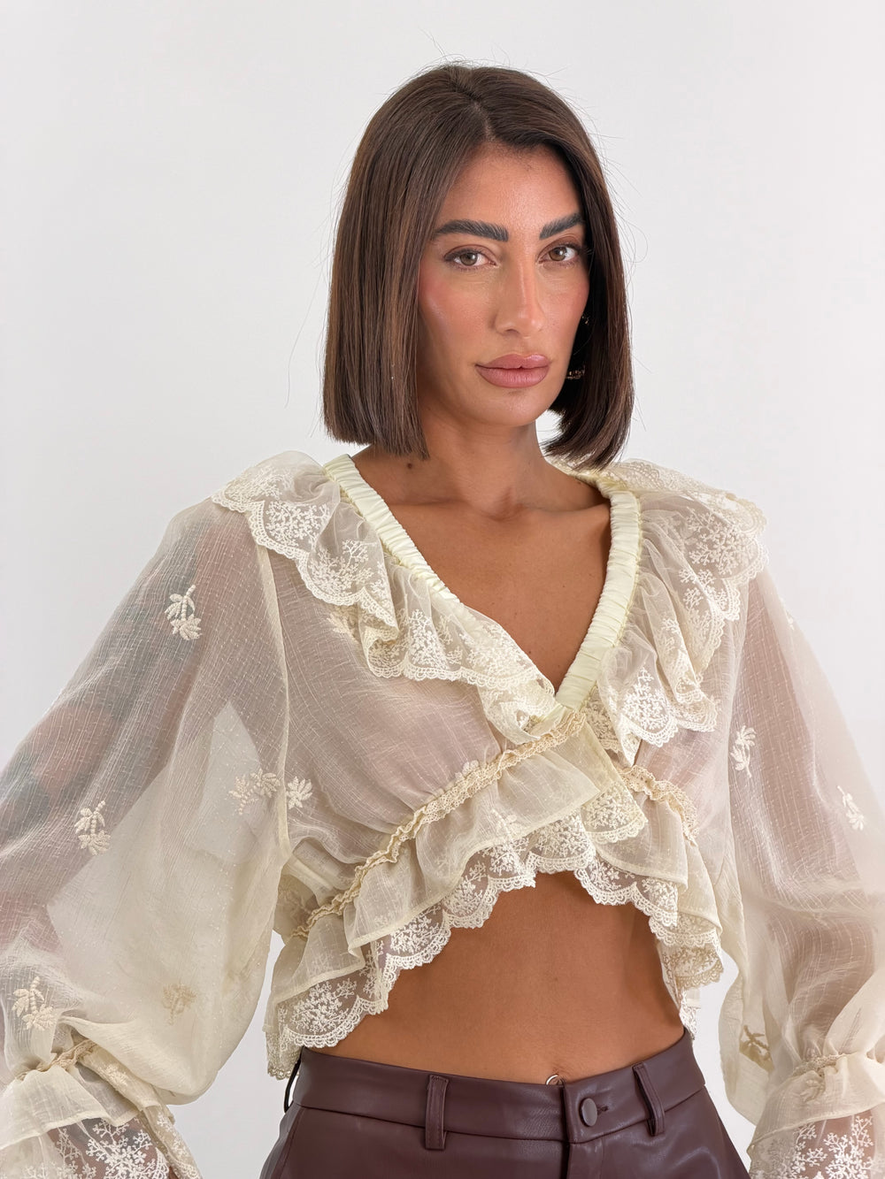 Blusa Merletto Panna 57222