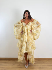 Abito FLOWERS GIALLO 10950