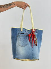 Borsa LEATHER DENIM YELLOW