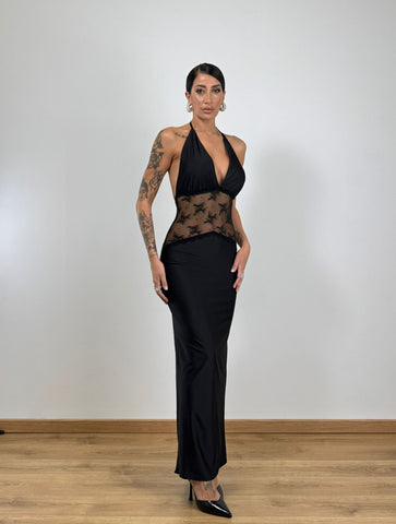 Abito SEXY PIZZO NERO 14308