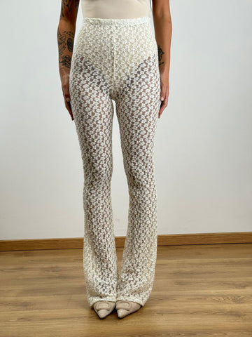 Pantalone RICAMI ZAMPA BEIGE 20539