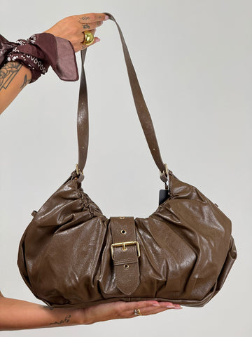 Borsa MAXI CLUTCH MARRONE