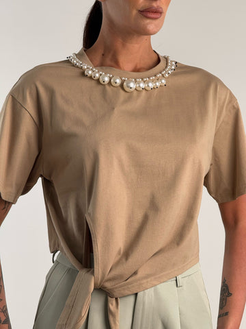 T-shirt PERLE BEIGE
