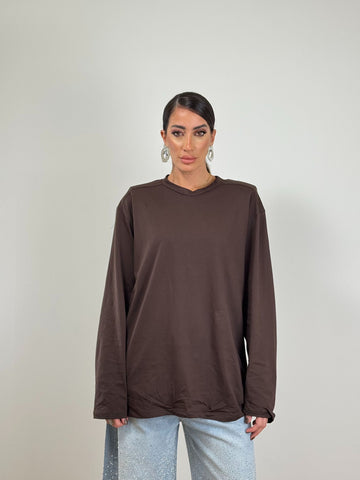 Maglia JUSTWEST SPALLINE 2642 MARRONE