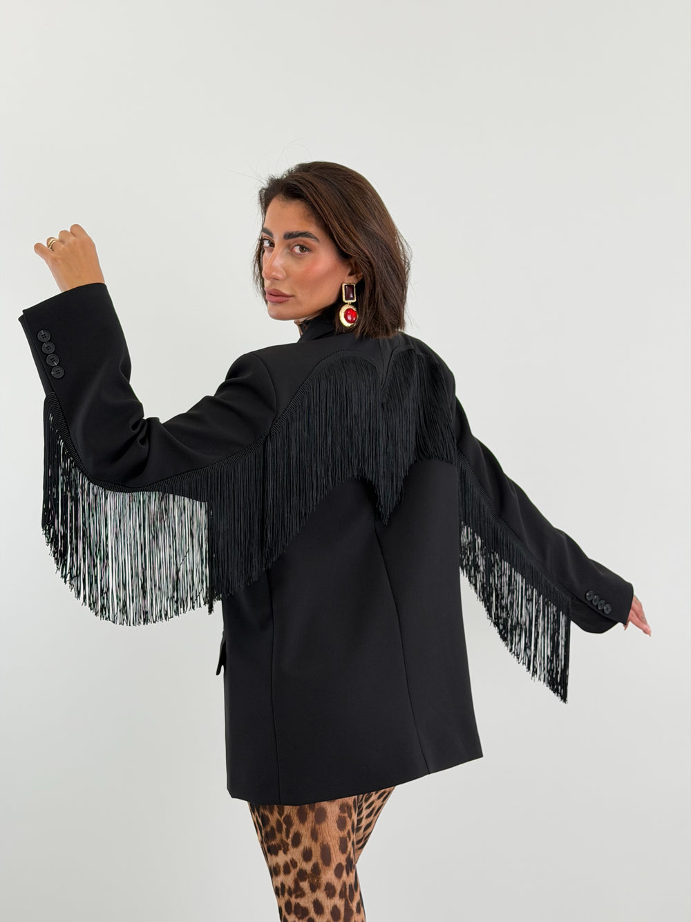Blazer Lumina Frange Nera 6226