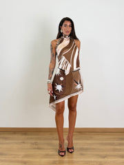 Coordinato Geometric marrone 16031