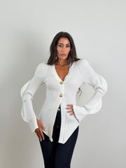 Cardigan Onda Bianco 7827
